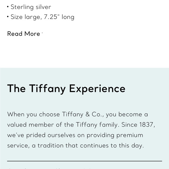 Tiffany & Co. Sterling Silver Infinity Bracelet w/ box, bag and ribbon ♾️ - Picture 4 of 8